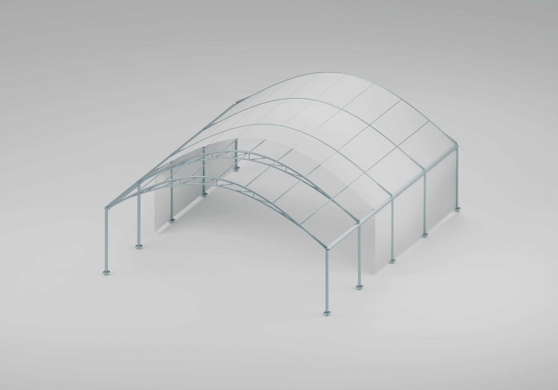 Double-bow truss greenhouse